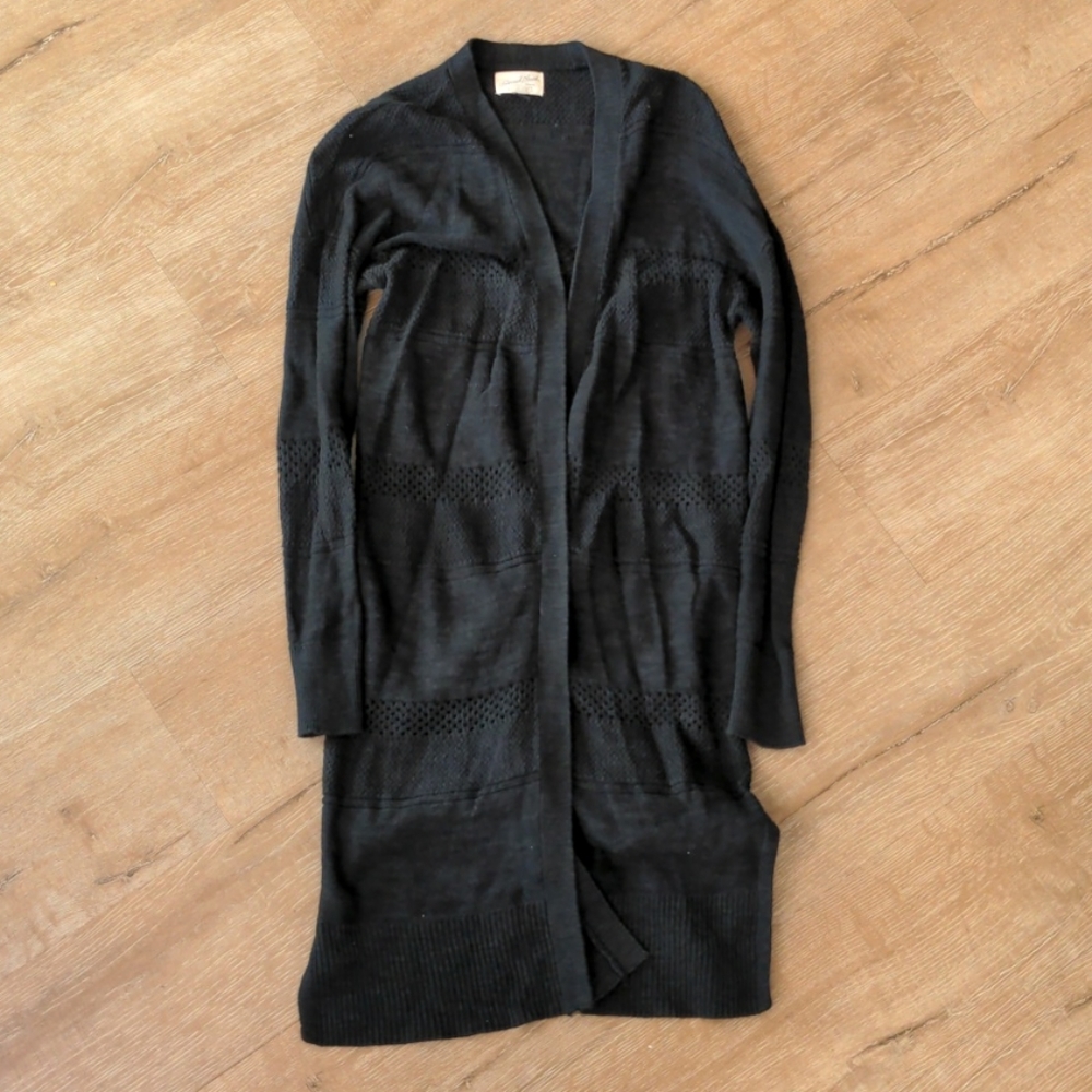 Black long cardigan